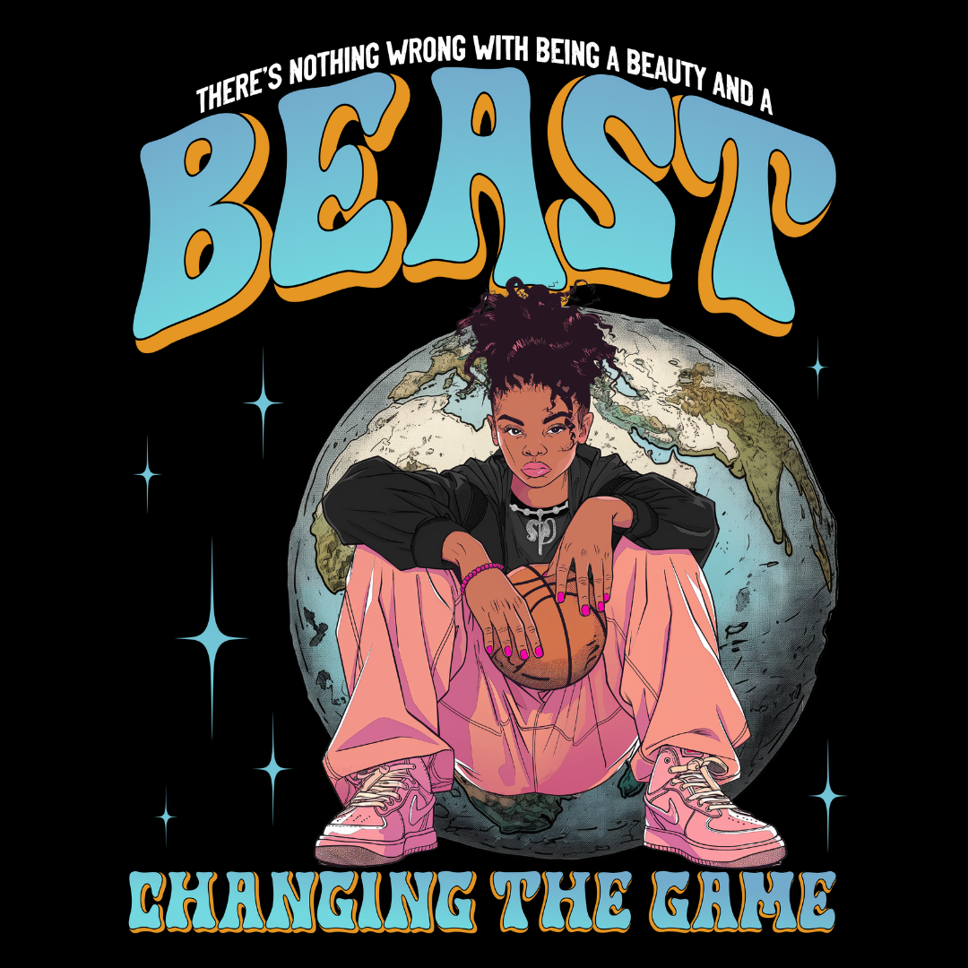 "Changing the Game" Tie Dye Vintage Black Tee