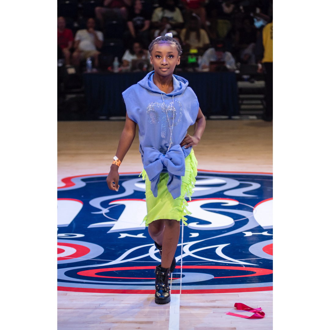 "Naomi" Bow-Embelished Bling and Slits Sleeveless Hoodie