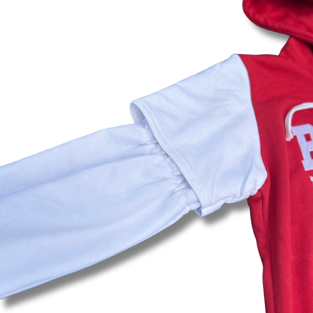 Varsity Vibe Hoodie - Crimson (Avaliable in Youth and Adult)