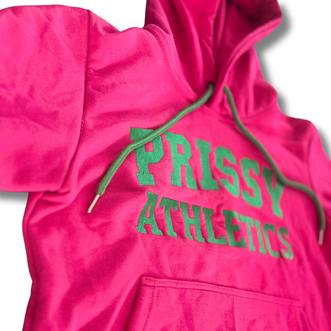 Varsity Vibe Hoodie - Pink & Green (Available for Youth & Adults)