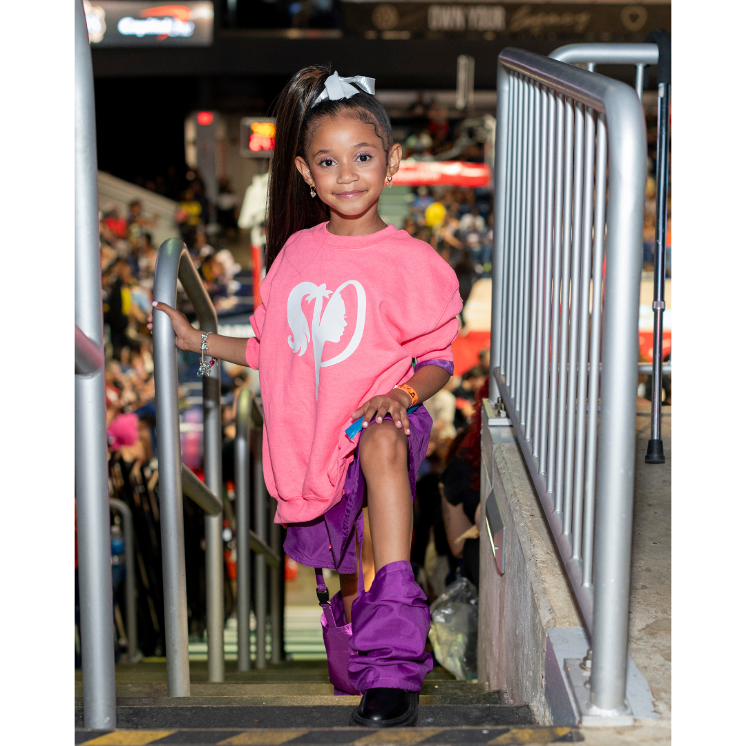 Bubble Gum Pink Peek-a-Boo Crewneck Sweatshirt