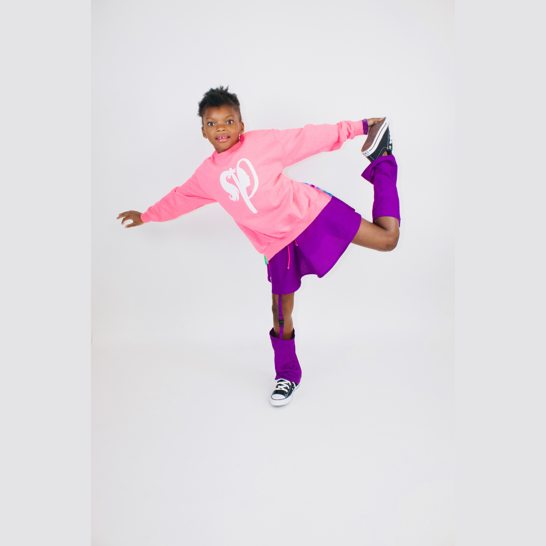 Bubble Gum Pink Peek-a-Boo Crewneck Sweatshirt