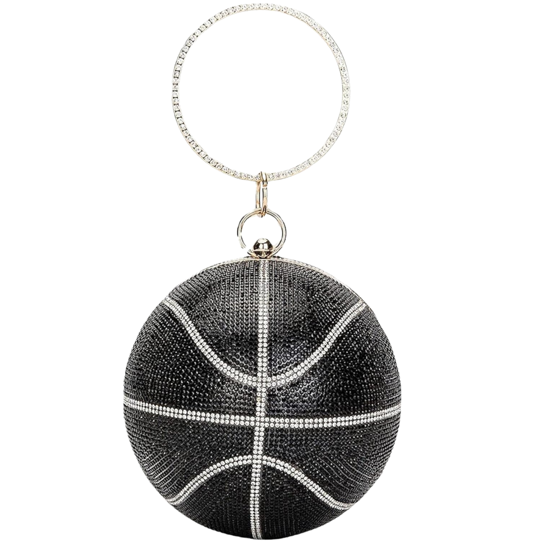 Prissy Basketball Rhinestone Clutch (Multiple colors)