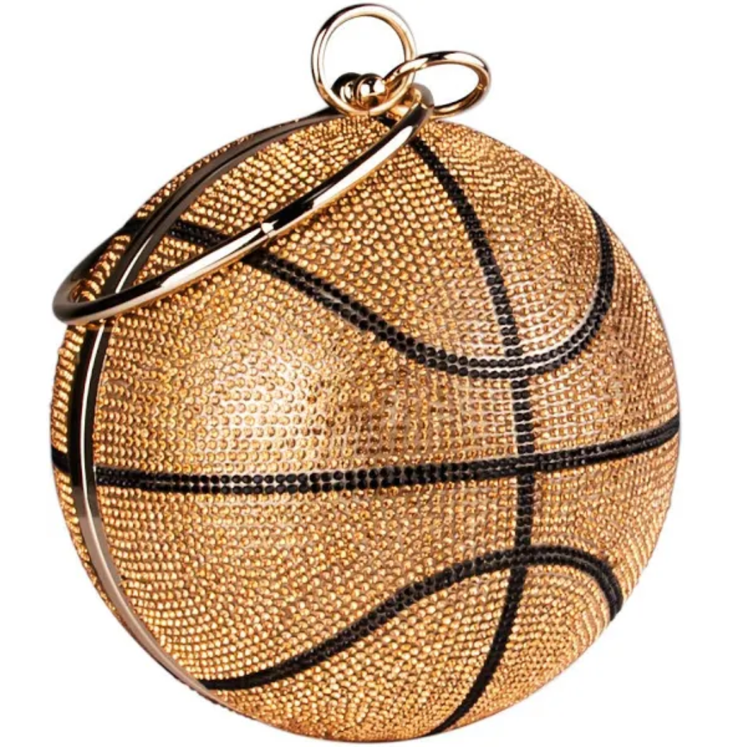 Prissy Basketball Rhinestone Clutch (Multiple colors)