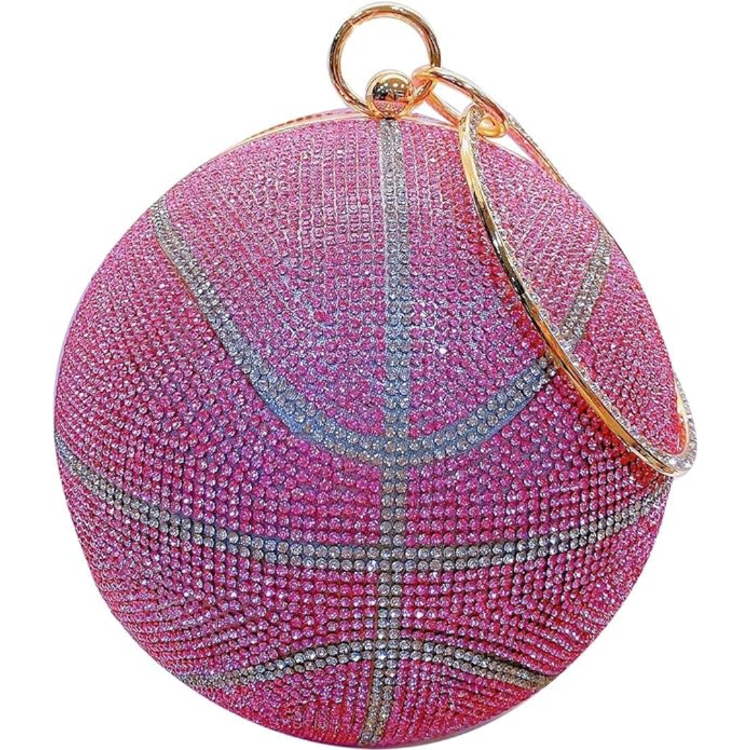 Prissy Basketball Rhinestone Clutch (Multiple colors)