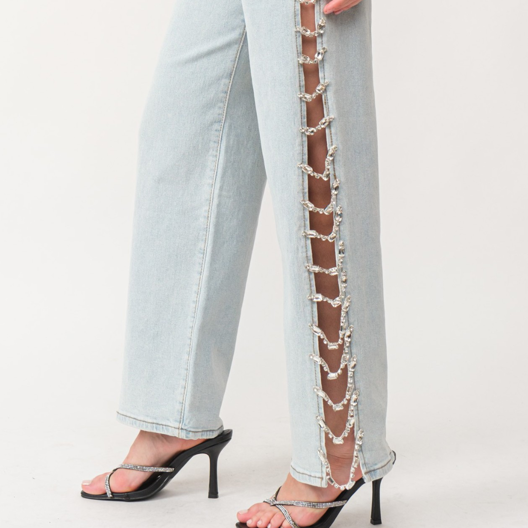 Game Changers: Diamond Slit Denim Jeans