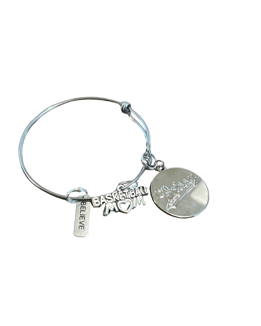 Prissy Athletics "Beauty & Beast" Charm Bangle – Sports Themed Trio Edition